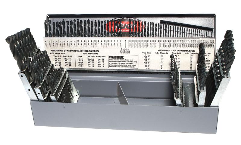 115PC DRILL SET 1/16-1/2 BY 64ths #1-60 A-Z