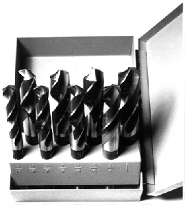 1/16-1/2x64ths Cobalt Drill Bit Set, 3/8 Shank, Drill America Made in USA