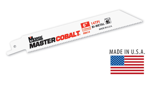 12x 18TPI Morse Master Cobalt Reciprocating Saw Blade/Pack of 25