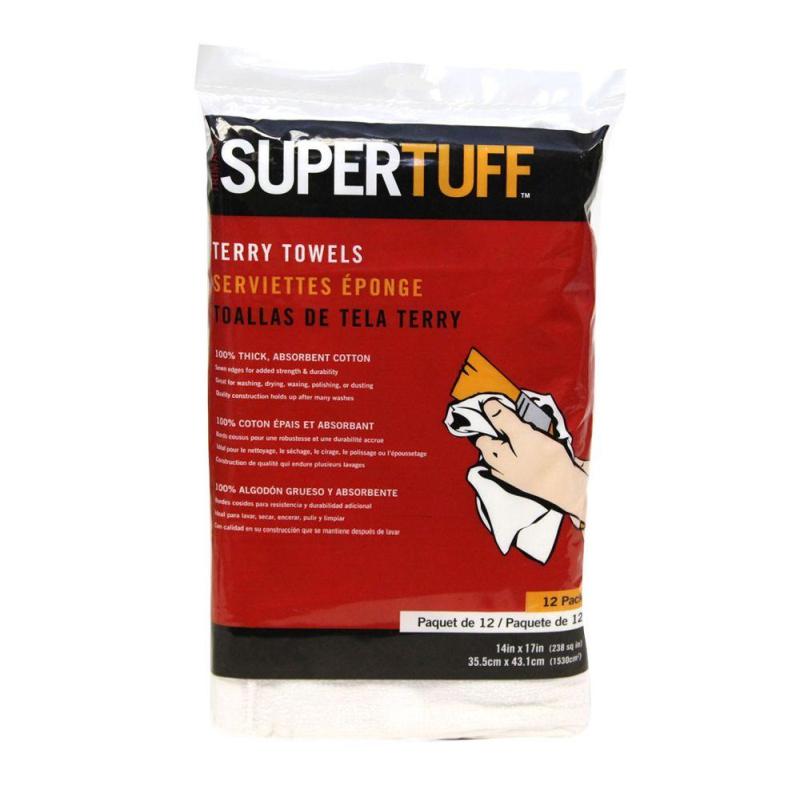 14 X 17 SUPERTUFF™ 12 PACK ABSORBENT TERRY CLOTH TOWELS