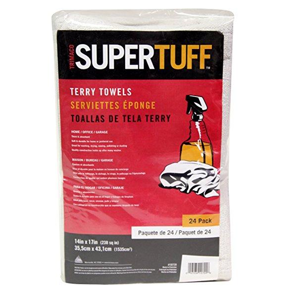 14 X 17 SUPERTUFF™ 24 PACK ABSORBENT TERRY CLOTH TOWELS