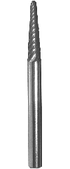 1/8 x 1/2 Cone (Radius End) Miniature Carbide Bur