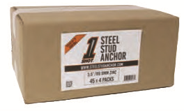 1Shot™ Steel Stud Anchor - 45 Packs of 4
