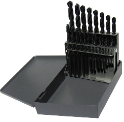 Qual Tech 21 Pc Drill Bit Set with Black Oxide Drills in Fractional Size