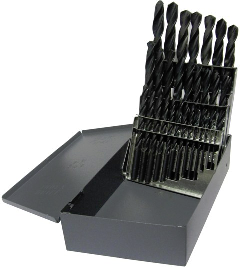 Qual Tech 25 Piece Drill Bit Set with Black Oxide Drills in Metric Sizes