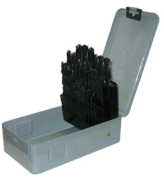 Qual Tech 29 Pc Drill Bit Set with Black Oxide Drills in Fractional Sizes