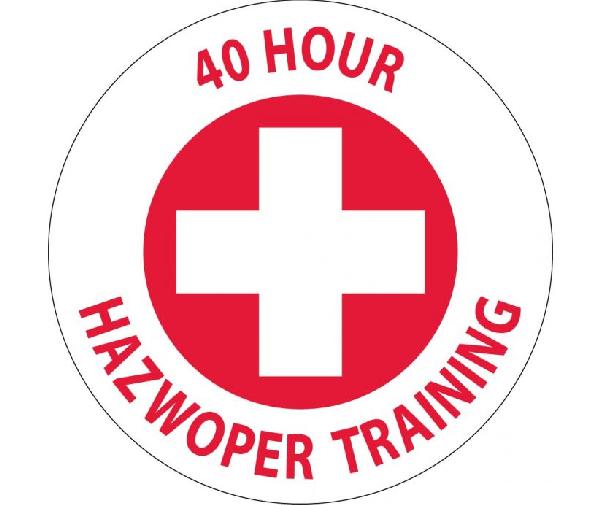 40 HOUR HAZWOPER TRAINING HARD HAT EMBLEM
