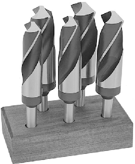 5 Pc Drill Set with Silver & Deming (1/2 Shank) Drills Made in USA