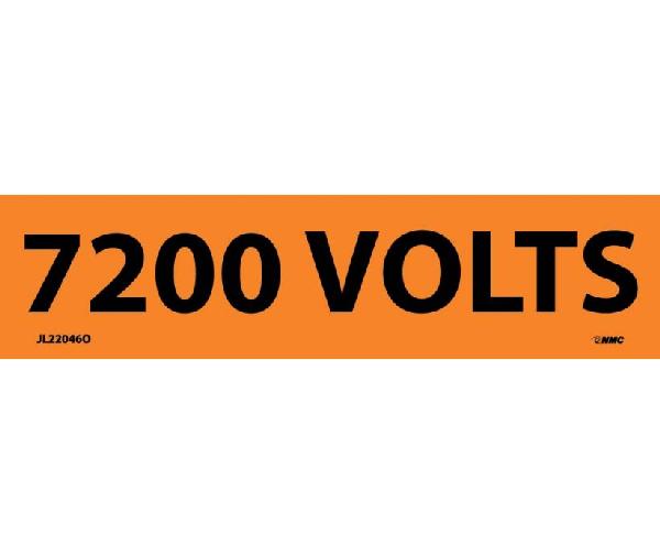 7200 VOLTS ELECTRICAL MARKER