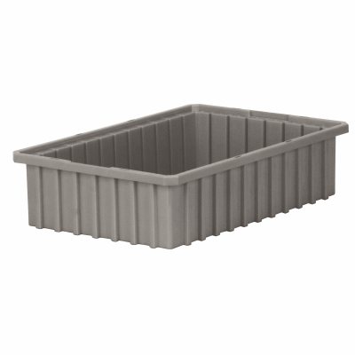 Akro-Mills Akro-Grid Dividable Grid Container, 16 1/2L x 4H x 10 7/8W, Grey