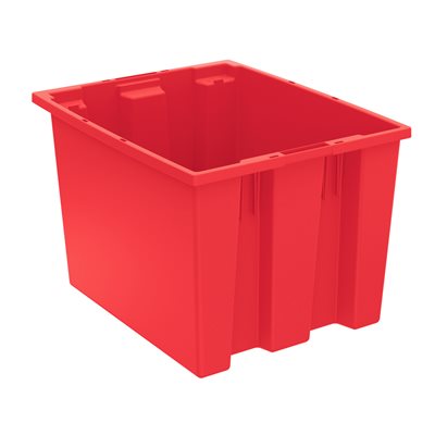 Akro-Mills Nest & Stack Tote, 19 1/2L x 13H x 15 1/2W, Red