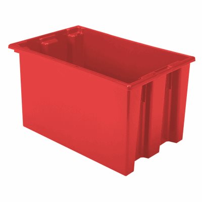 Akro-Mills Nest & Stack Tote, 23 1/2L x 12H x 15 1/2W, Red