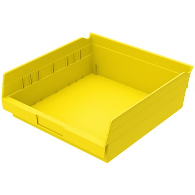 Akro-Mills Shelf Bin, 11 5/8L x 4H x 11 1/8W, Yellow