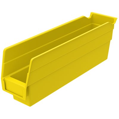 Akro-Mills Shelf Bin, 11 5/8L x 4H x 2 3/4W, Yellow