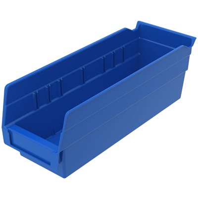 Akro-Mills Shelf Bin, 11 5/8L x 4H x 4 1/8W, Blue