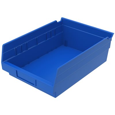 Akro-Mills Shelf Bin, 11 5/8L x 4H x 8 3/8W, Blue