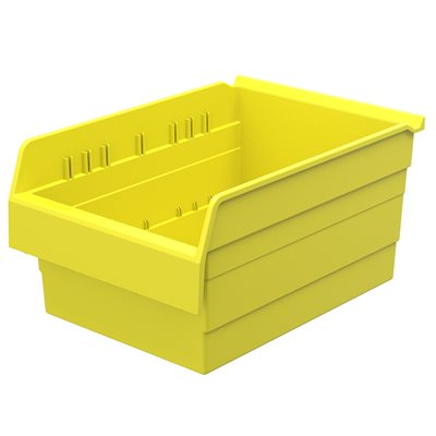 Akro-Mills ShelfMax8™ Bin, 15 5/8L x 8H x 11 1/8W, Yellow
