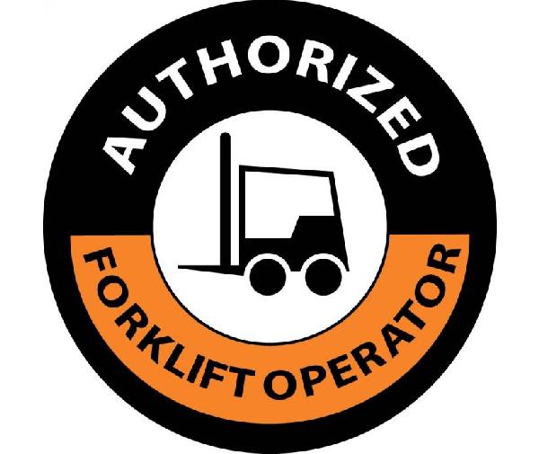 AUTHORIZED FORKLIFT OPERATOR LABEL