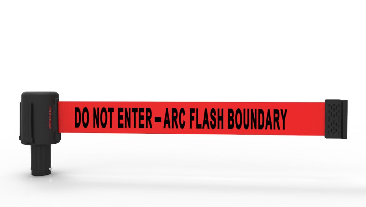 Banner Stakes 15' Red Do Not Enter - Arc Flash Boundary Banner