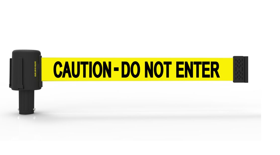 Banner Stakes 15' Yellow Caution - Do Not Enter Banner