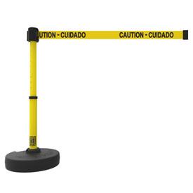 Banner Stakes Plus Barrier Set With Yellow Caution-Cuidado Banner