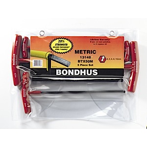 Bondhus 13148, Set 5 Balldriver T-Handles 4 - 10mm
