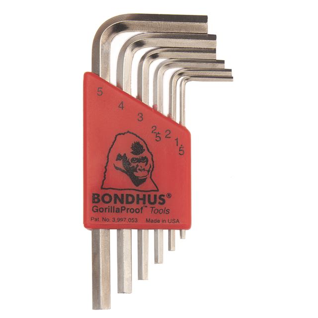 Bondhus 17146, Set 6 BriteGuard Plated Hex L-Wrenches 1.5 - 5mm - Xlong