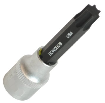 Bondhus 44008 T8 ProHold Torx Bit 2 3mm stock size w/ 1/4 Dr Socket