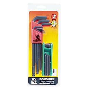 Bondhus Bonus Pack - Balldriver L-Wrench Set 10999 (1.5 - 10mm) and GorillaGrip Fold-up Set 12634 (T9 - T40)