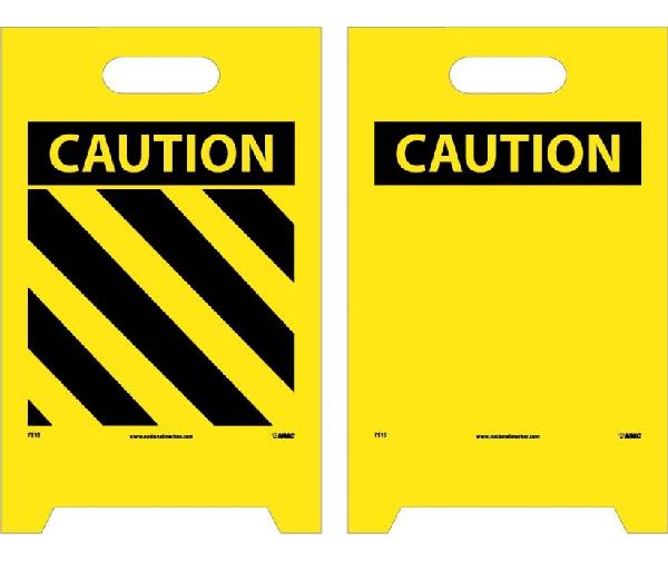 CAUTION DOUBLE-SIDED FLOOR SIGN