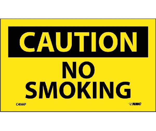 CAUTION NO SMOKING LABEL