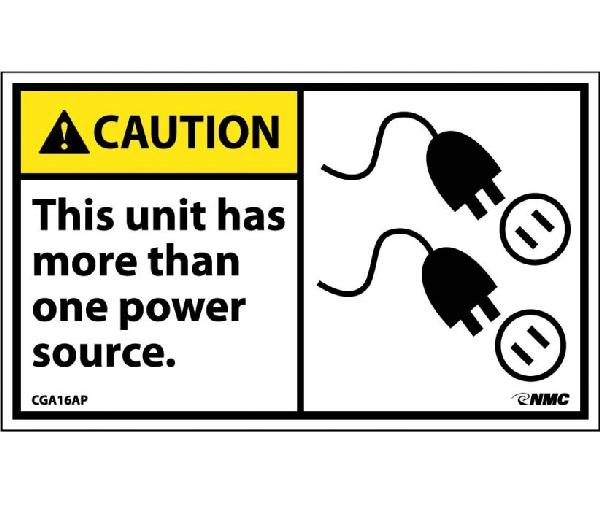 CAUTION THIS UNIT HAS MORE THAN ONE POWER SOURCE LABEL