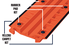 Checkers CPRPKIT1-8 Optional Anti-Slip Rubber Pad Kit (For: FL1X4, FL2X1.75)