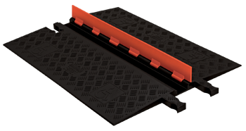 Checkers GD1X75-O/BLU 1 Channel Protector with ADA Ramps - Orange/Blue (Low Profile)
