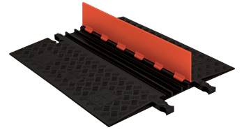 Checkers GD3X75-O/B 3 Channel Protector with ADA Ramps - Orange/Black (Low Profile)