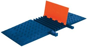 Checkers GD5X125-ADA-O/BLU Cable Protector Guard God 5 Channel Orange Lid Blue Base with ADA Ramps, Withough Snapping Lid