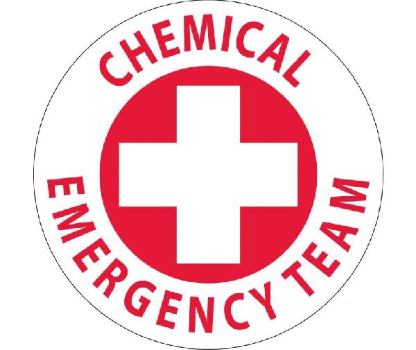 CHEMICAL EMERGENCY TEAM HARD HAT EMBLEM