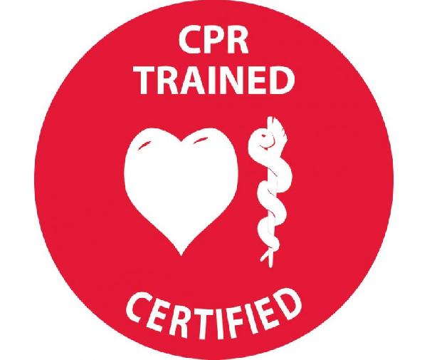 CPR TRAINED CERTIFIED HARD HAT EMBLEM