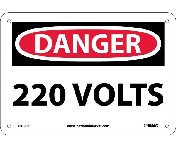 DANGER 220 VOLTS SIGN