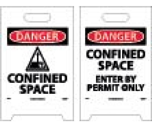 DANGER CONFINED SPACE DOUBLE-SIDED FLOOR SIGN