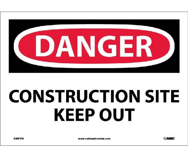 DANGER CONSTRUCTION SITE KEEP OUT SIGN - Mutual Screw & Supply