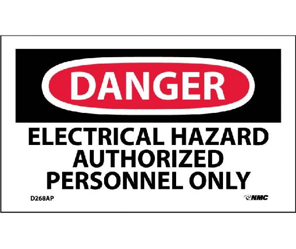 DANGER FOLLOW ELECTRICAL HAZARD LABEL