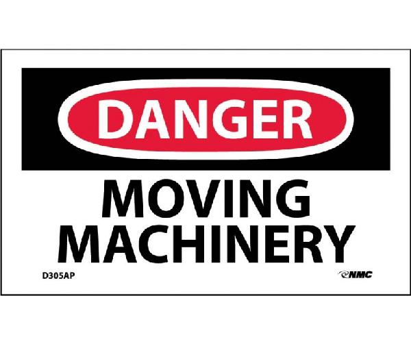 DANGER MOVING MACHINERY LABEL