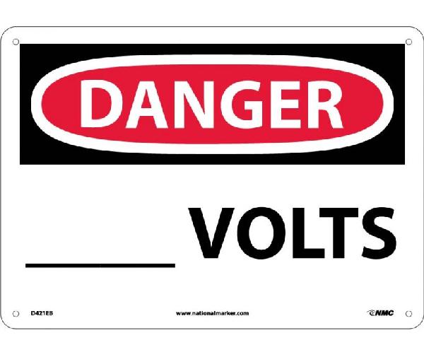 DANGER ___ VOLTS SIGN