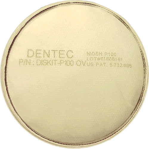 Dentec Safety Diskit® P100OV NIOSH Approved for Certain Oil/Non-Oil Based Particle Filter - 10 Pack