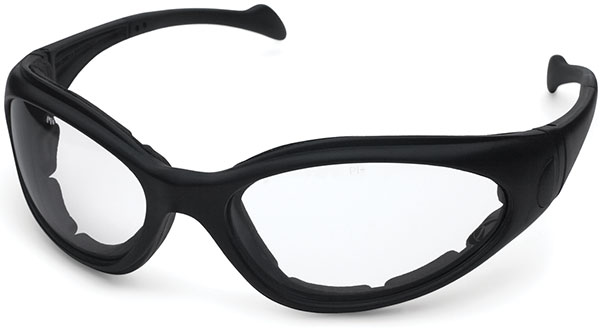 Dentec Safety Sand Viper™ Clear Anti-Fog ANSI/CSA Lens Foam Lined Black Frame Safety Glasses - 12/Box