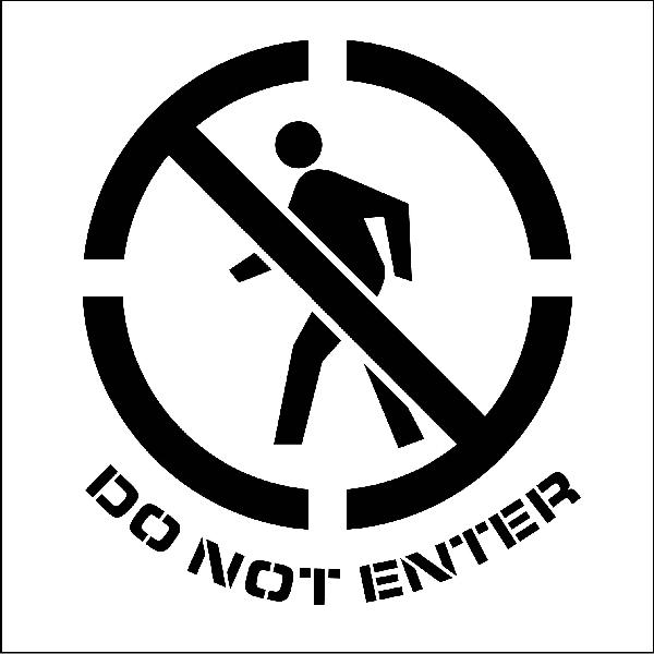 DO NOT ENTER GRAPHIC PLANT MARKING STENCIL
