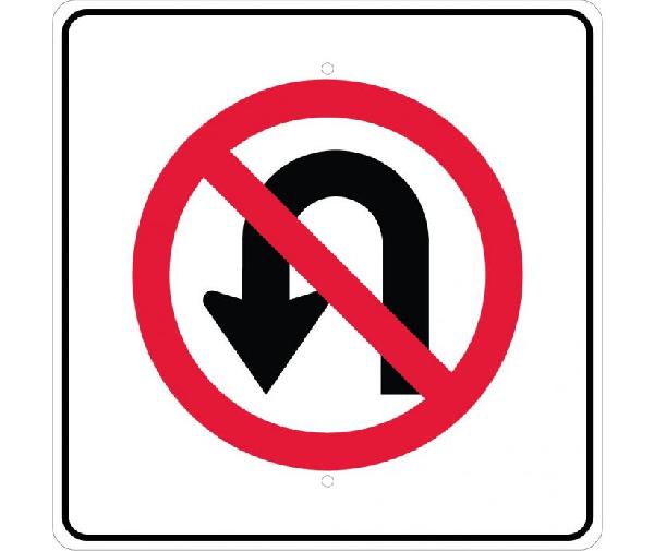 DO NOT TURN TRAFFIC SIGN
