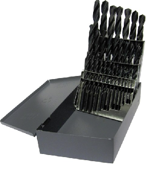 1/16 - 1/2 Drill America HSS Jobber Drill Bit Set, 29 Pieces (1/16 Increments) Made in USA