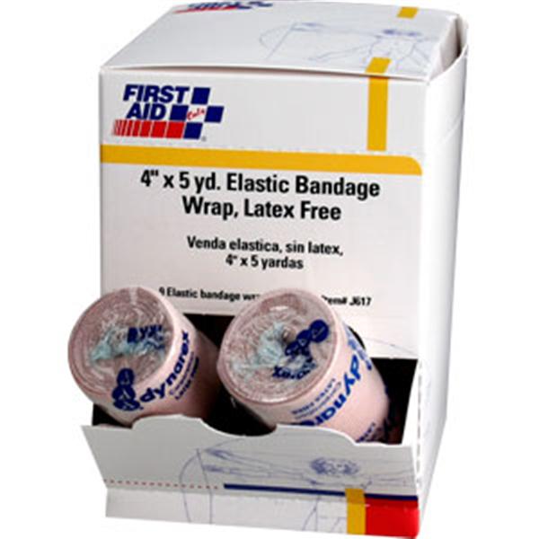 Elastic Bandage w/ 2 Fasteners, 4 x 5 yd, 9 Rolls/Box